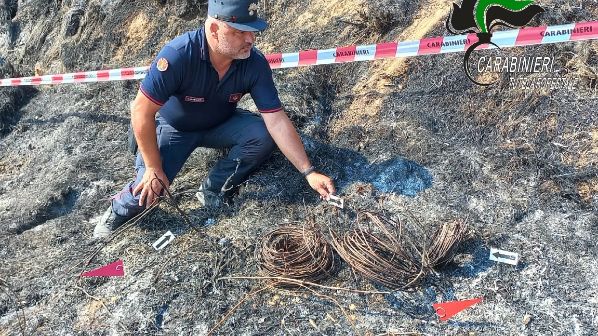 Sesto Campano: incendio boschivo in concorso, i Carabinieri Forestali denunciano tre uomini di Vairano Patenora.